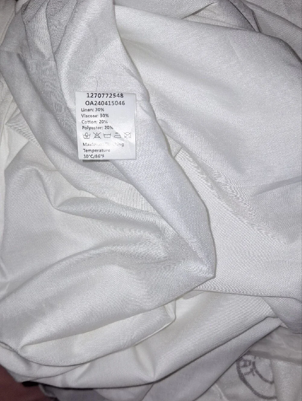 Commense Cream Sleeveless Linen Midi Dress with Side Tie - Picture 4 of 4